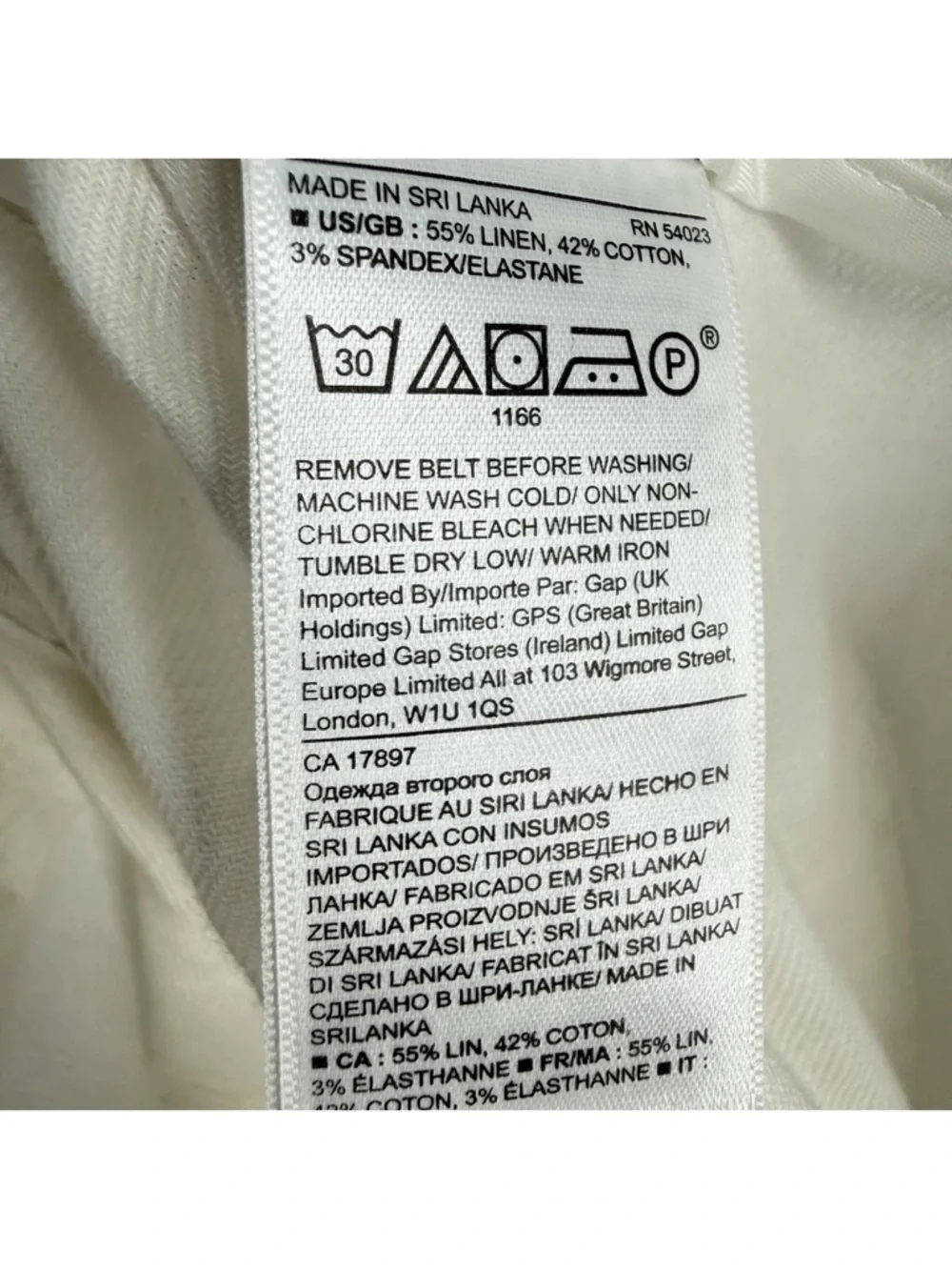 Banana Republic Wide Leg Pants Womens Size 12 Ivory Stretch Linen Cotton